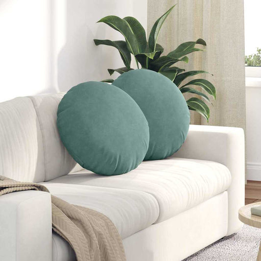 Ülőpárnák 2 db Bársony Tengeri Zöld Ø50 x 19 cm