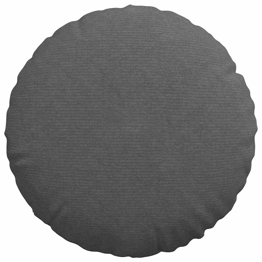 Ülőpárnák 2 pcs Sötétszürke Ø50 x 19 cm Bársonyos szövet