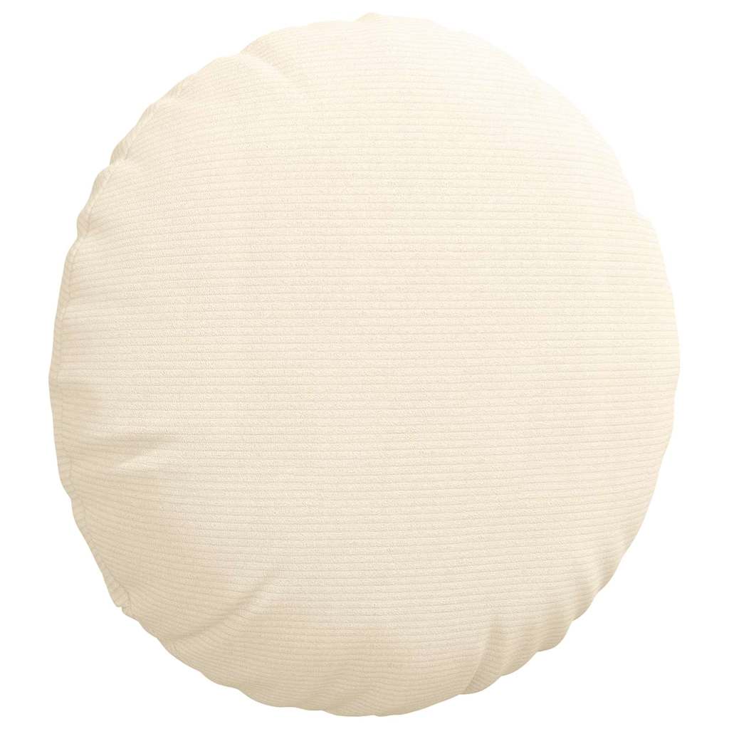 Ülőpárnák 2 pcs Krém Ø50 x 19 cm Bársonyos szövet