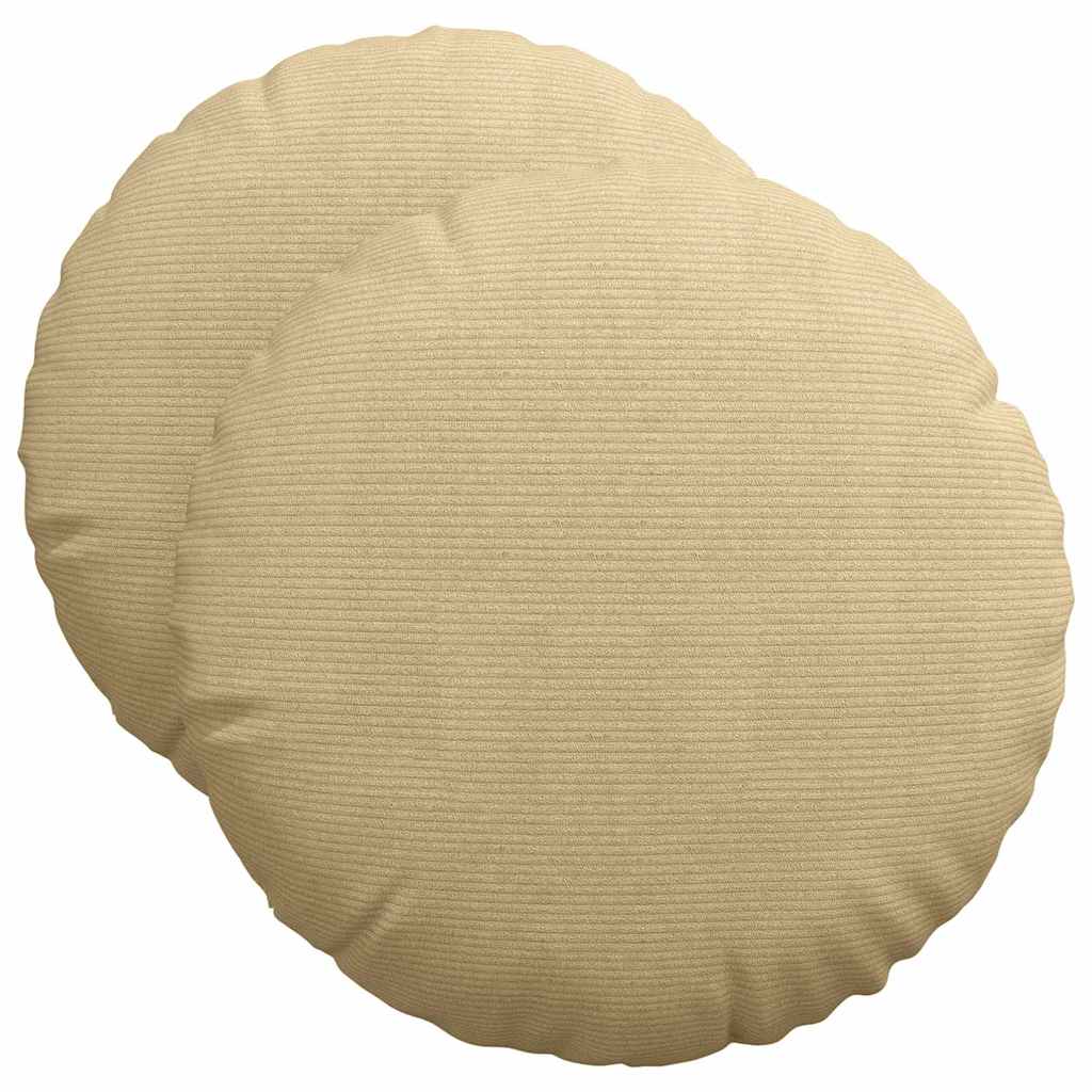 Ülőpárnák 2 pcs Szürke zöld Ø50 x 19 cm Bársonyos szövet