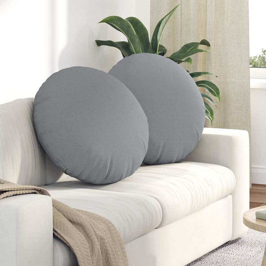 Ülőpárnák 2 pcs Világosszürke Ø60 x 21 cm szövet