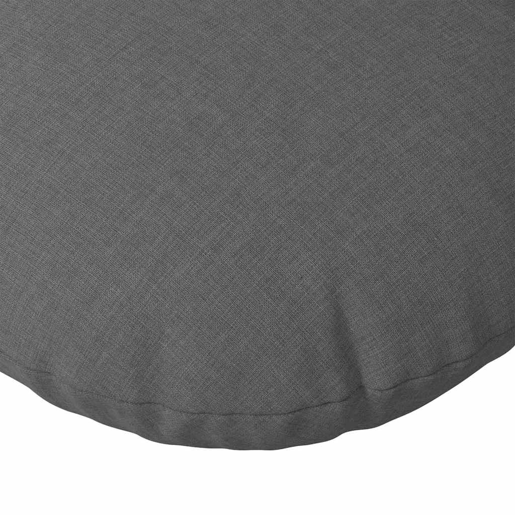 Ülőpárnák 2 pcs Sötétszürke Ø60 x 21 cm szövet