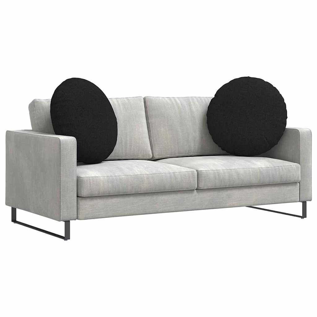 Ülőpárnák 2 pcs Fekete Ø60 x 21 cm szövet