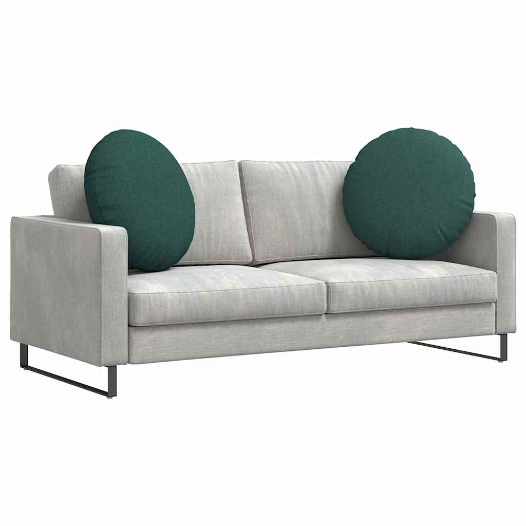Ülőpárnák 2 pcs Sötétzöld Ø60 x 21 cm szövet