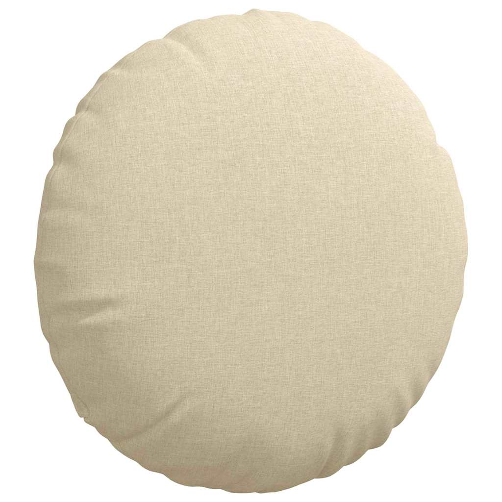 Ülőpárnák 2 pcs Krém Ø60 x 21 cm szövet