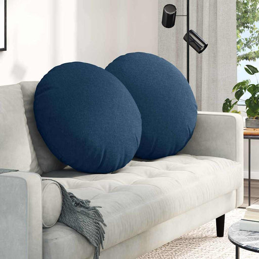 Ülőpárnák 2 pcs Kék Ø60 x 21 cm szövet