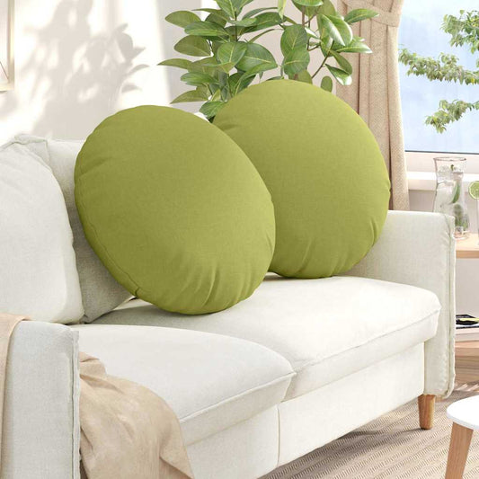Ülőpárnák 2 pcs Világos zöld Ø60 x 21 cm szövet