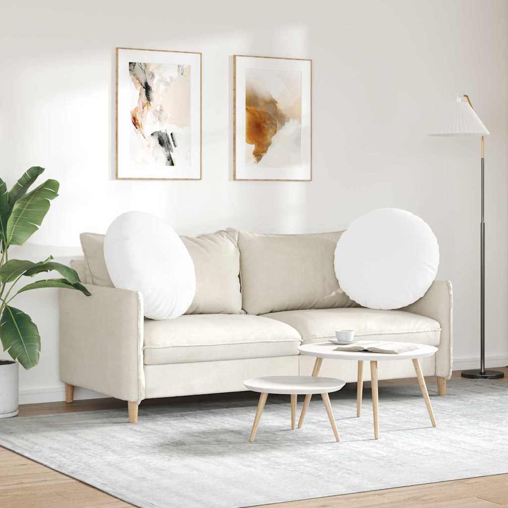 Ülőpárnák 2 pcs Fehér Ø60 x 21 cm szövet