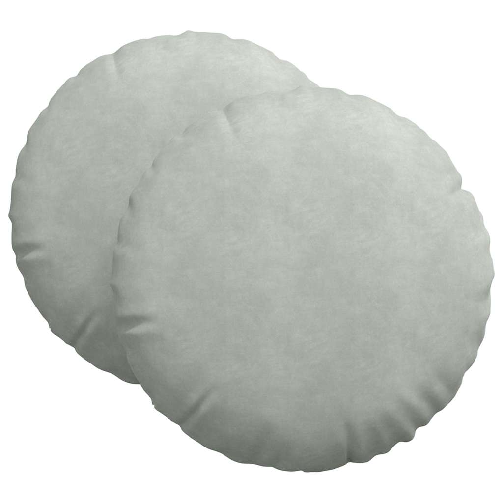 Ülőpárnák 2 pcs Világosszürke Ø60 x 21 cm Bársony