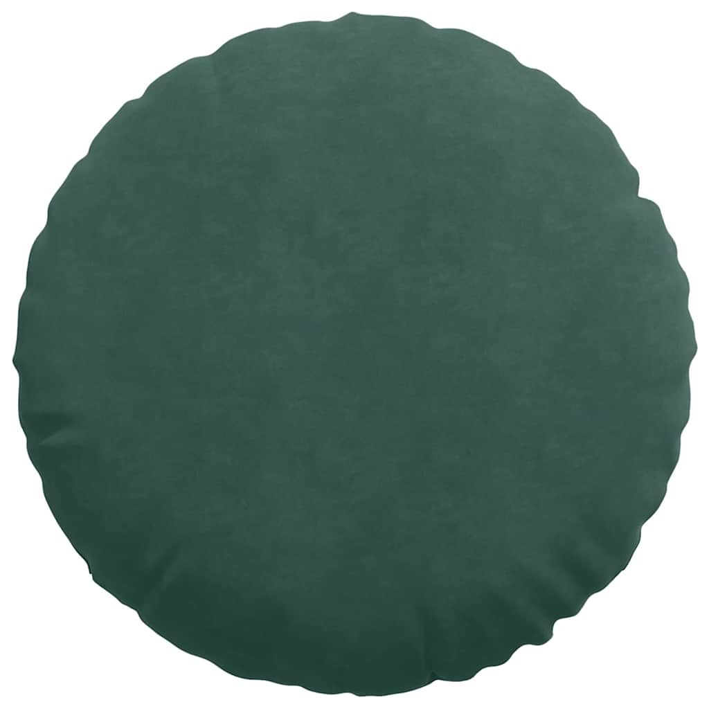 Ülőpárnák 2 pcs Sötétzöld Ø60 x 21 cm Bársony
