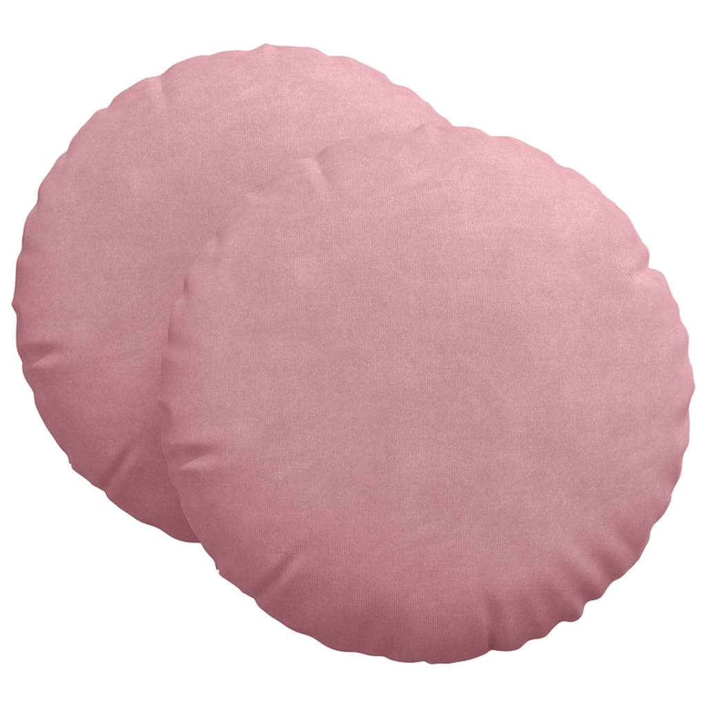 Ülőpárnák 2 pcs Rózsaszín Ø60 x 21 cm Bársony