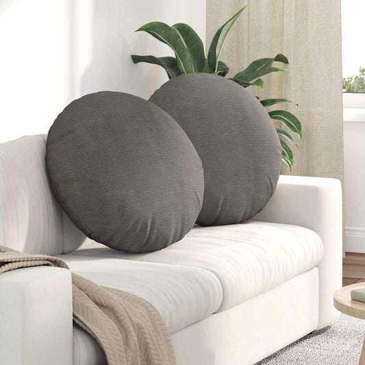Ülőpárnák 2 db Bársonyos szövet Világosszürke Ø60 x 21 cm