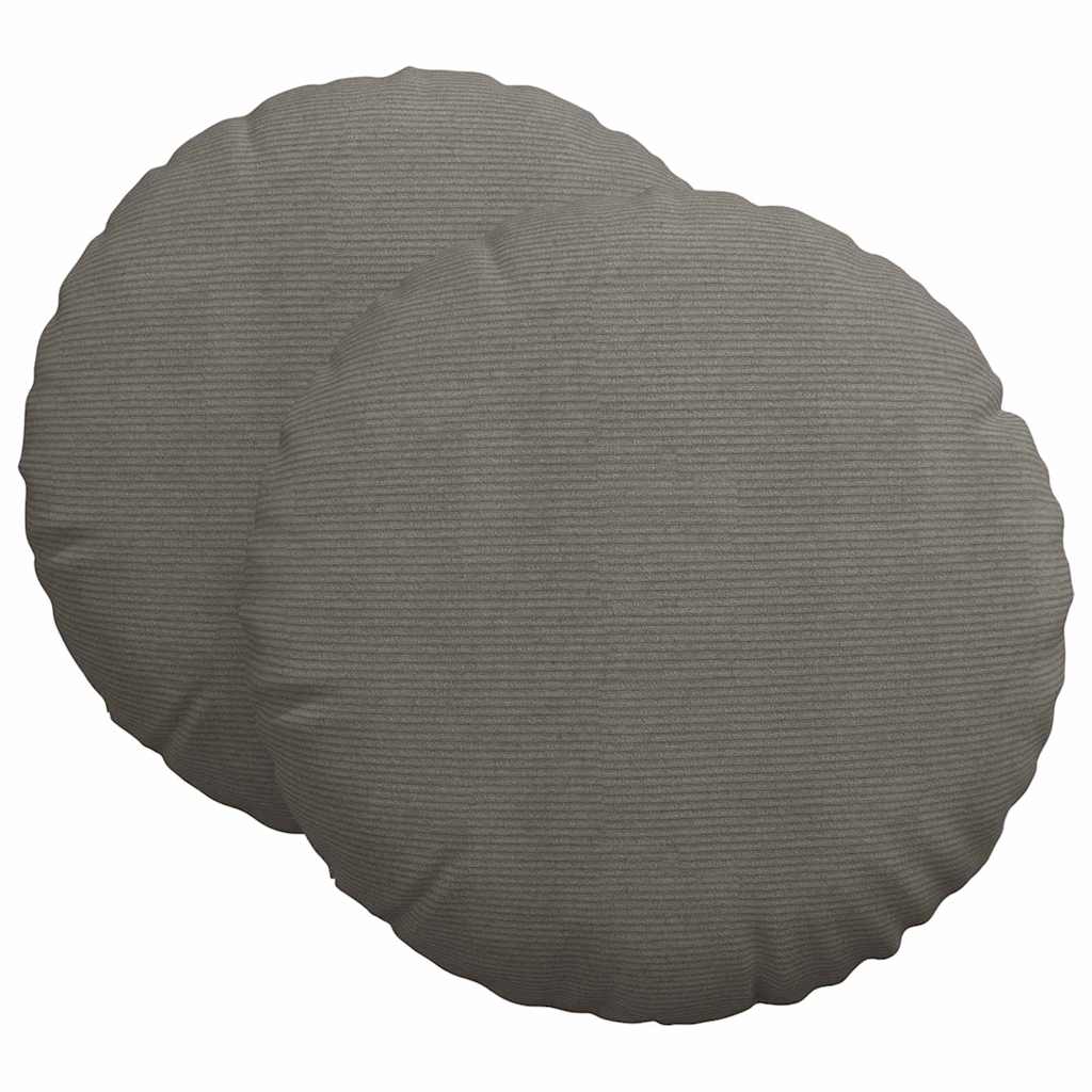 Ülőpárnák 2 pcs Világosszürke Ø60 x 21 cm Bársonyos szövet