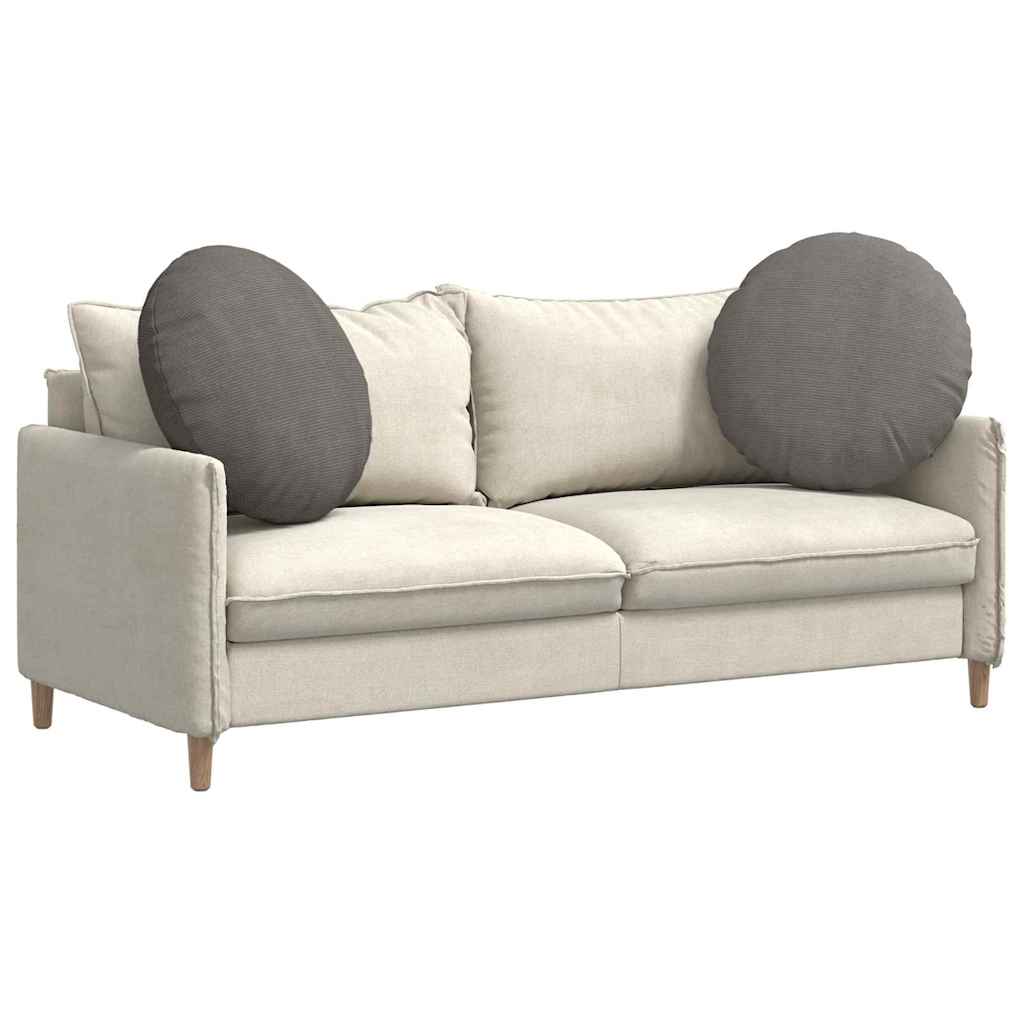 Ülőpárnák 2 pcs Világosszürke Ø60 x 21 cm Bársonyos szövet