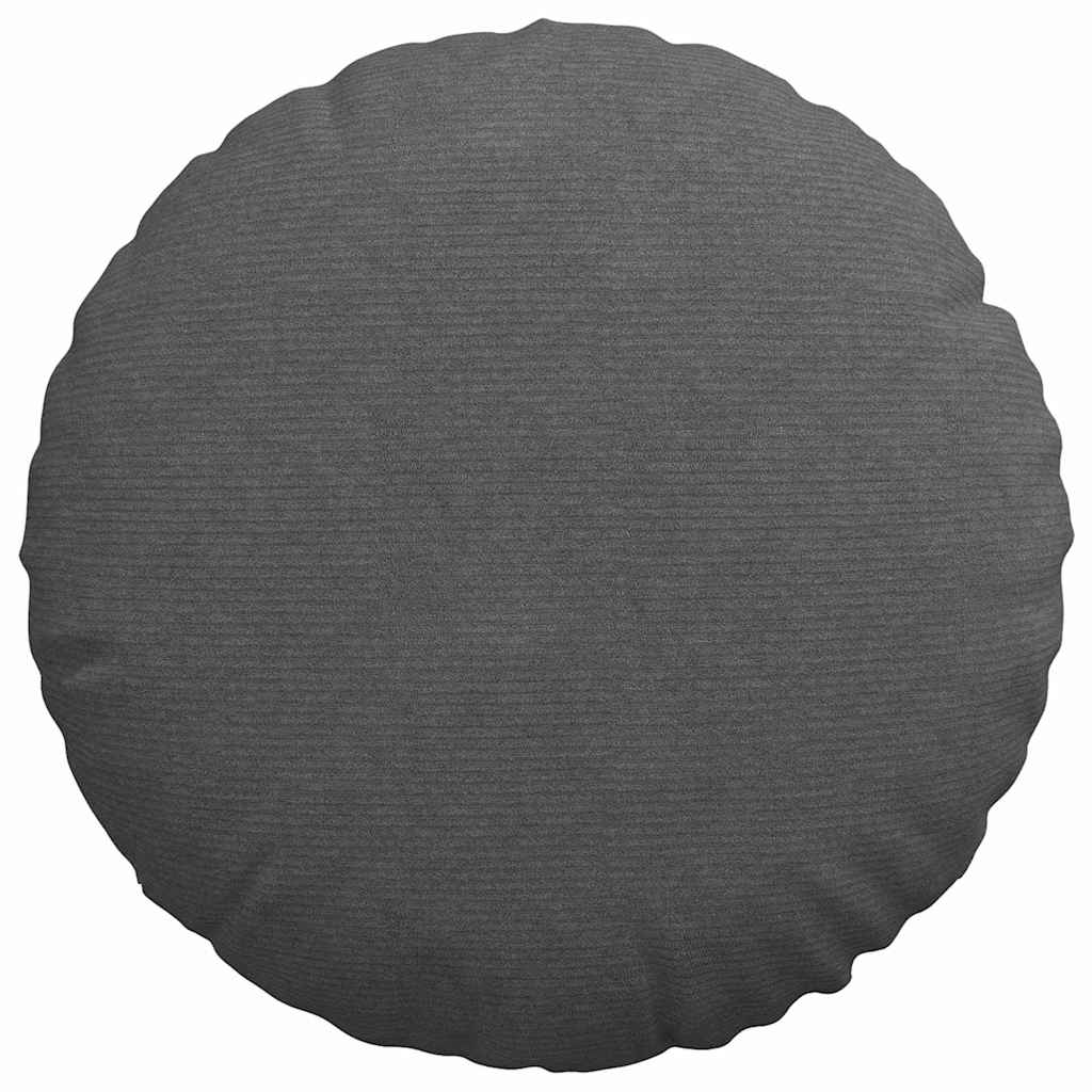 Ülőpárnák 2 pcs Sötétszürke Ø60 x 21 cm Bársonyos szövet