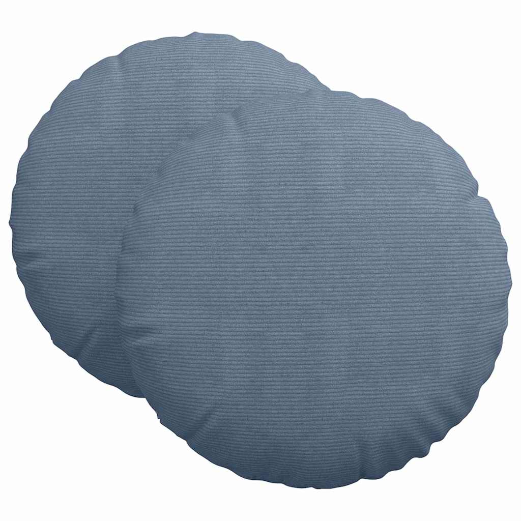 Ülőpárnák 2 pcs Kék Ø60 x 21 cm Bársonyos szövet