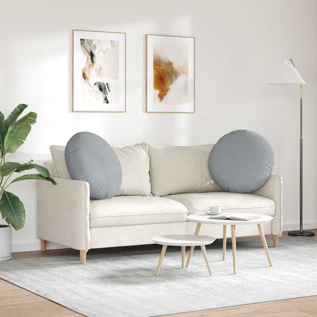 Ülőpárnák 2 pcs Világosszürke Ø80 x 29 cm szövet