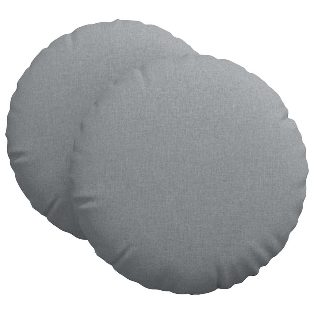 Ülőpárnák 2 pcs Világosszürke Ø80 x 29 cm szövet