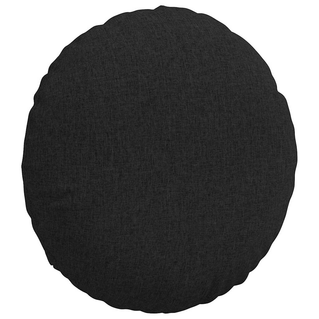 Ülőpárnák 2 pcs Fekete Ø80 x 29 cm szövet