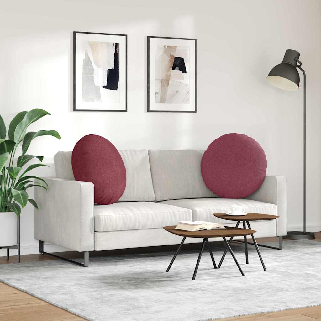 Ülőpárnák 2 pcs Bordó Ø80 x 29 cm szövet