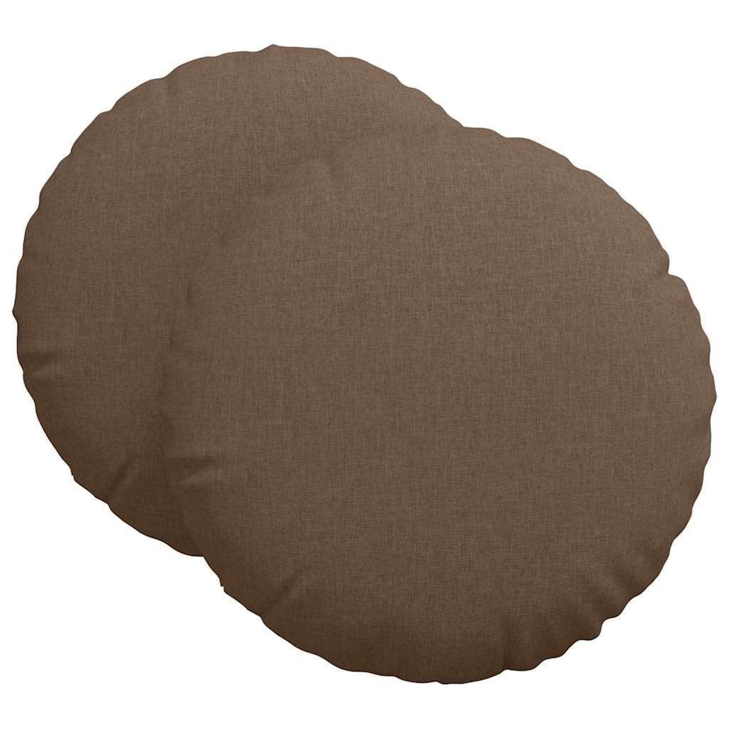 Ülőpárnák 2 pcs Barna Ø80 x 29 cm szövet