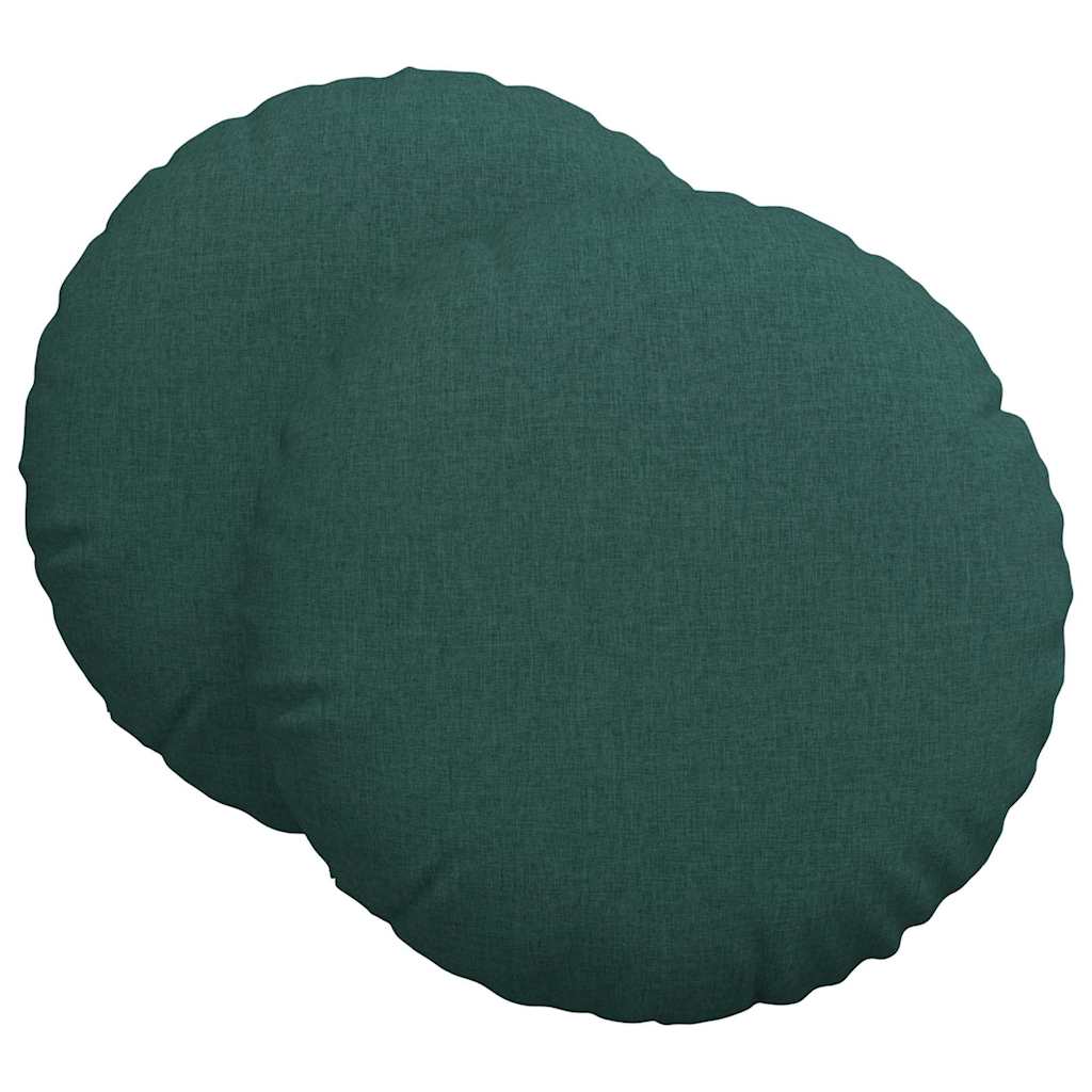 Ülőpárnák 2 pcs Sötétzöld Ø80 x 29 cm szövet