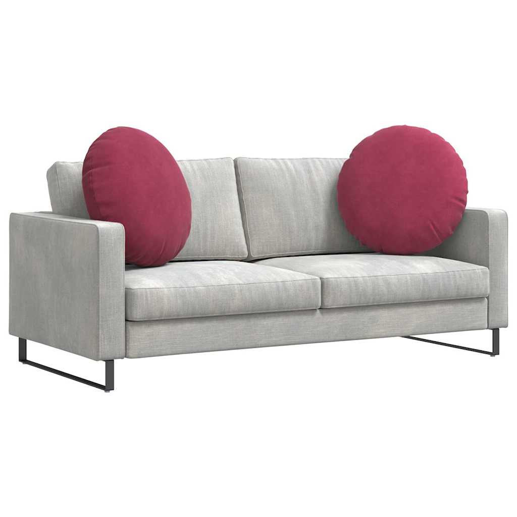 Ülőpárnák 2 pcs Bordó Ø 80 x 29 cm Bársony