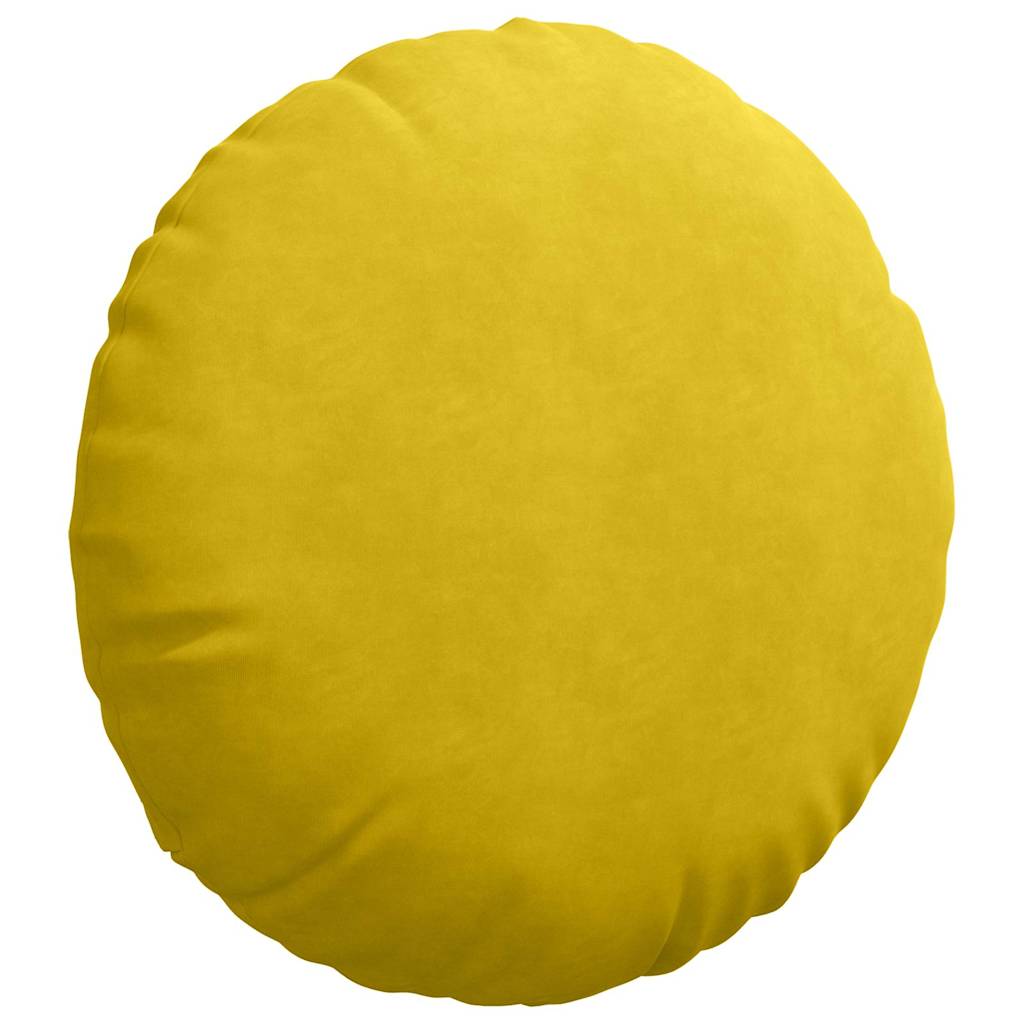 Ülőpárnák 2 pcs Sárga Ø 80 x 29 cm Bársony