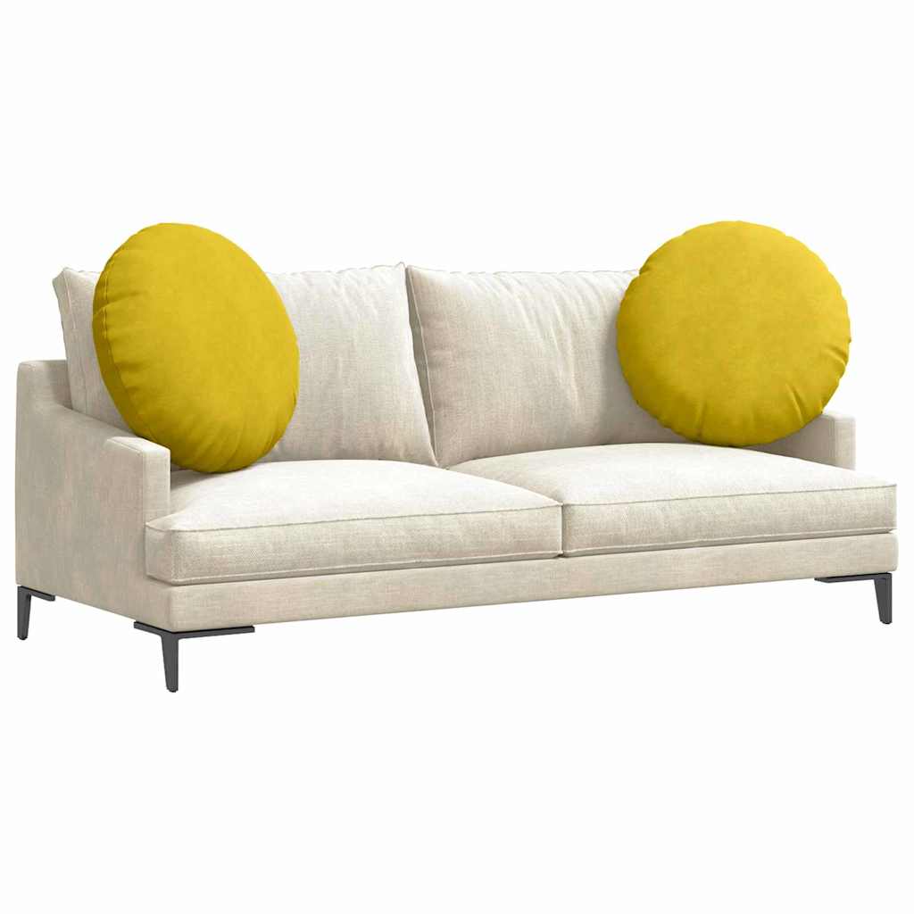 Ülőpárnák 2 pcs Sárga Ø 80 x 29 cm Bársony