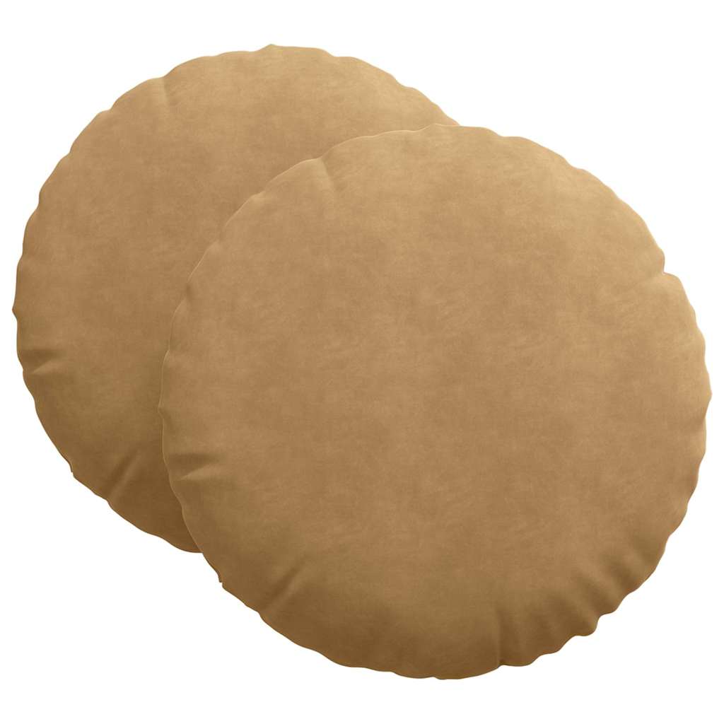 Ülőpárnák 2 pcs Barna Ø 80 x 29 cm Bársony