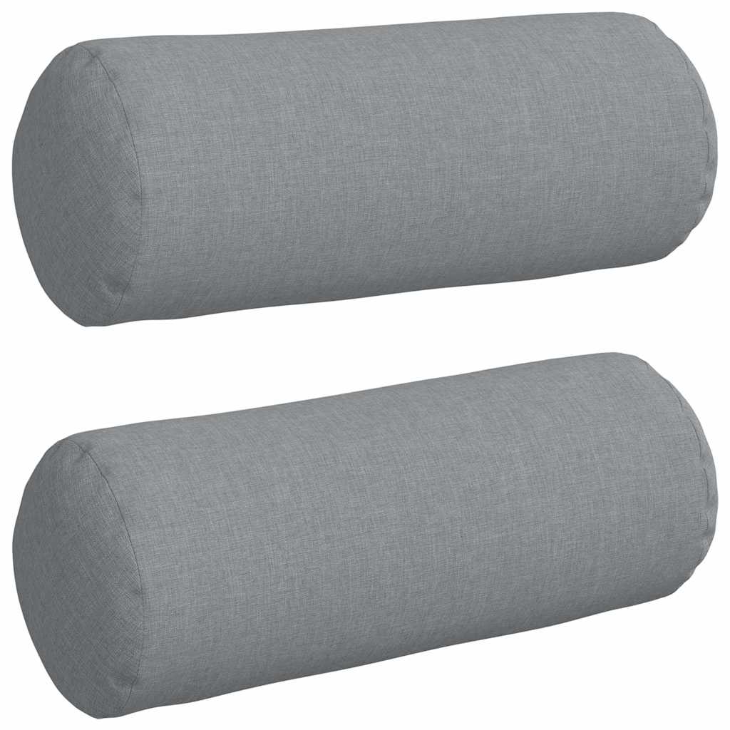 Hengerpárnák 2 pcs Világosszürke Ø 15 x 40 cm szövet