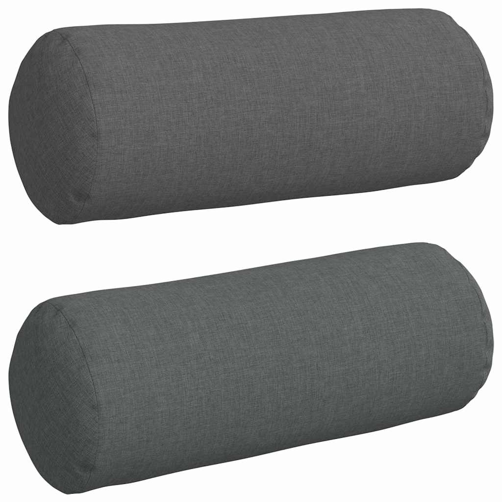 Hengerpárnák 2 pcs Sötétszürke Ø 15 x 40 cm szövet