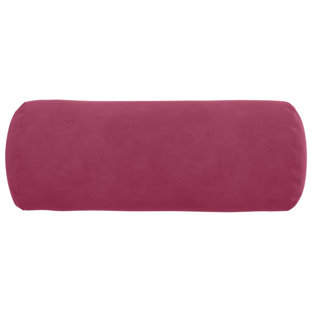 Hengerpárnák 2 pcs Bordó Ø 15 x 40 cm Bársonyos szövet
