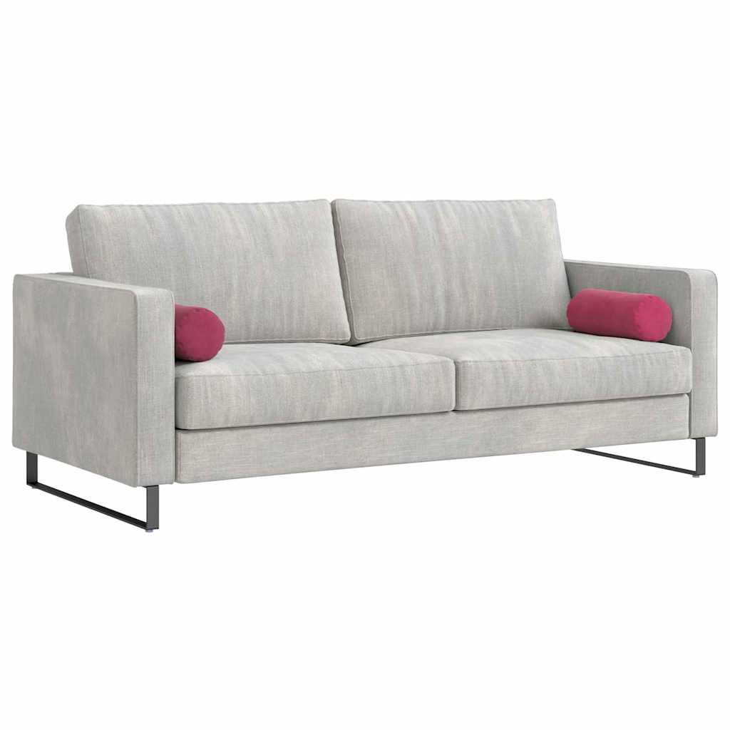 Hengerpárnák 2 pcs Bordó Ø 15 x 40 cm Bársonyos szövet
