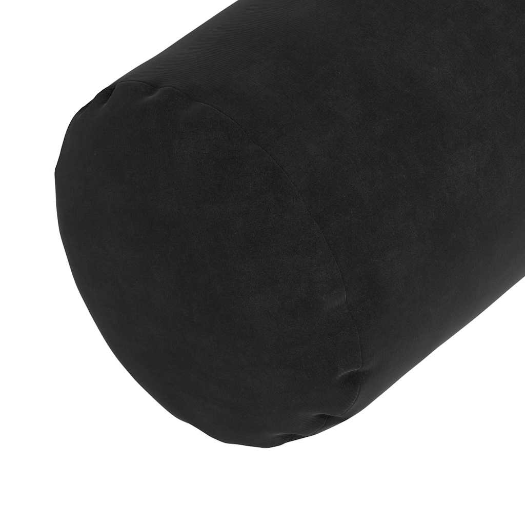 Hengerpárnák 2 pcs Fekete Ø 15 x 40 cm Bársonyos szövet