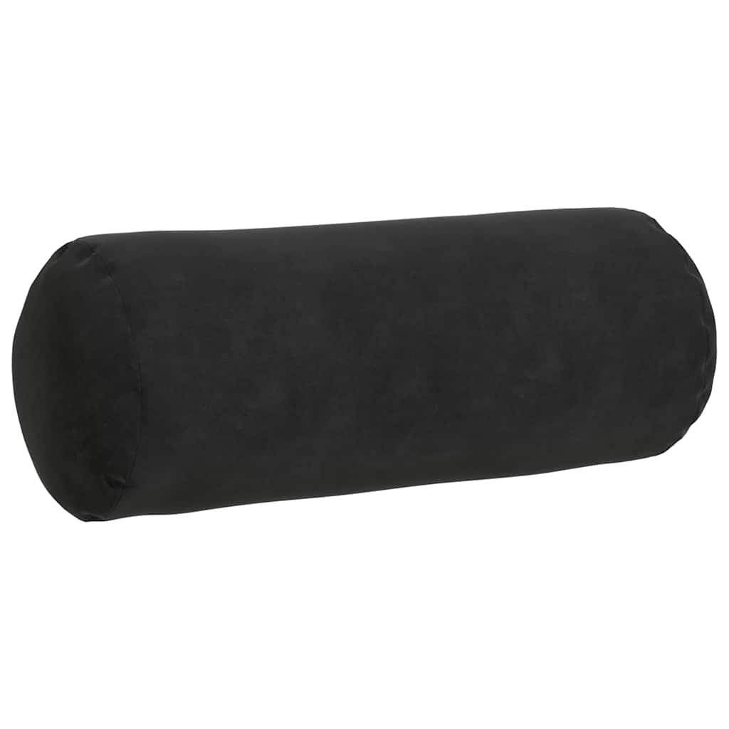 Hengerpárnák 2 pcs Fekete Ø 15 x 40 cm Bársonyos szövet