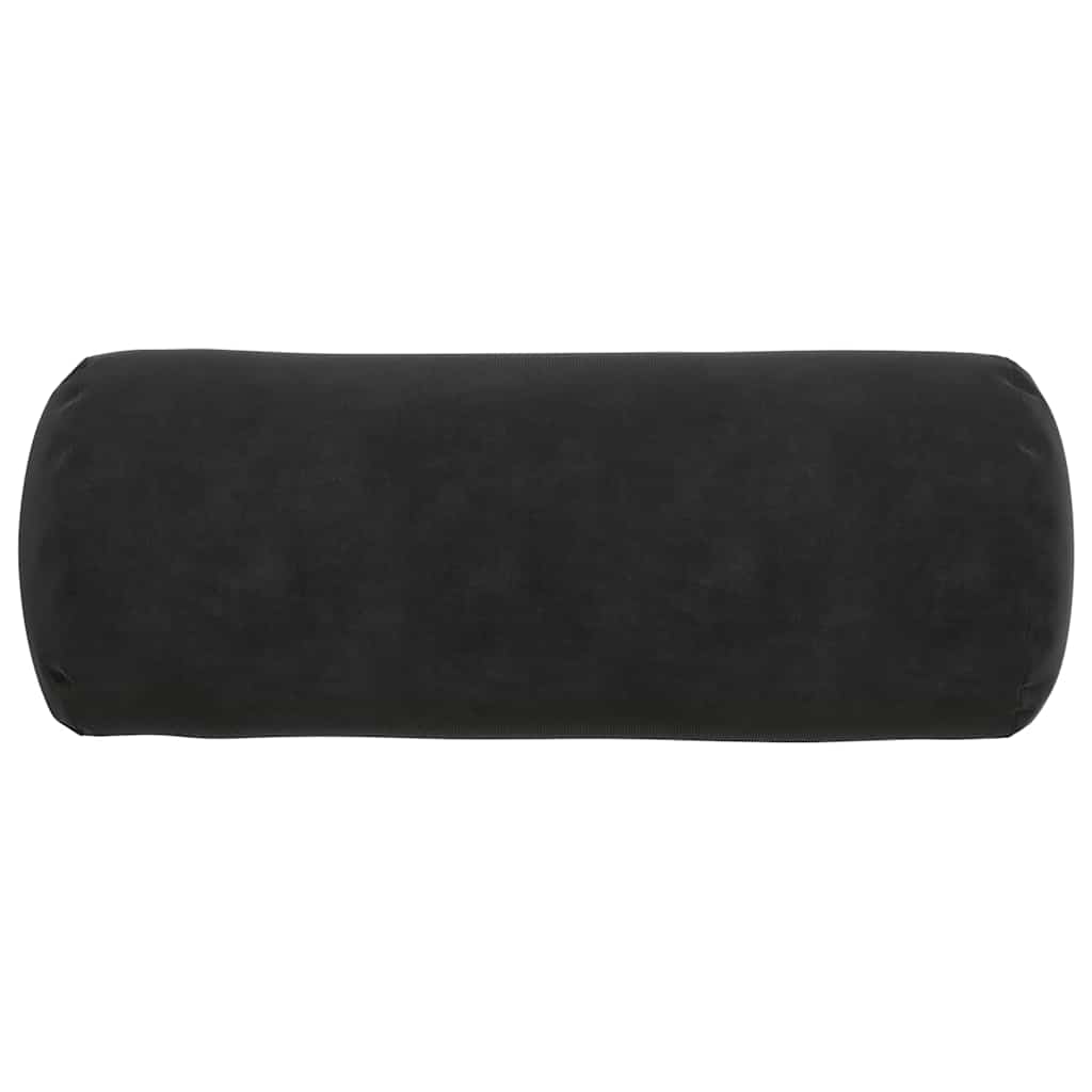 Hengerpárnák 2 pcs Fekete Ø 15 x 40 cm Bársonyos szövet