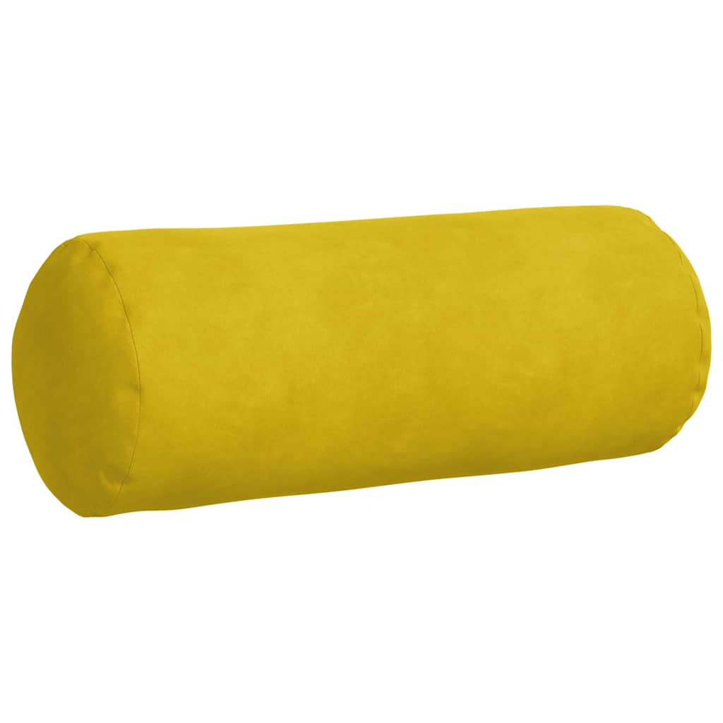 Hengerpárnák 2 pcs Sárga Ø 15 x 40 cm Bársonyos szövet