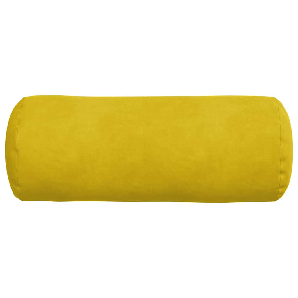 Hengerpárnák 2 pcs Sárga Ø 15 x 40 cm Bársonyos szövet