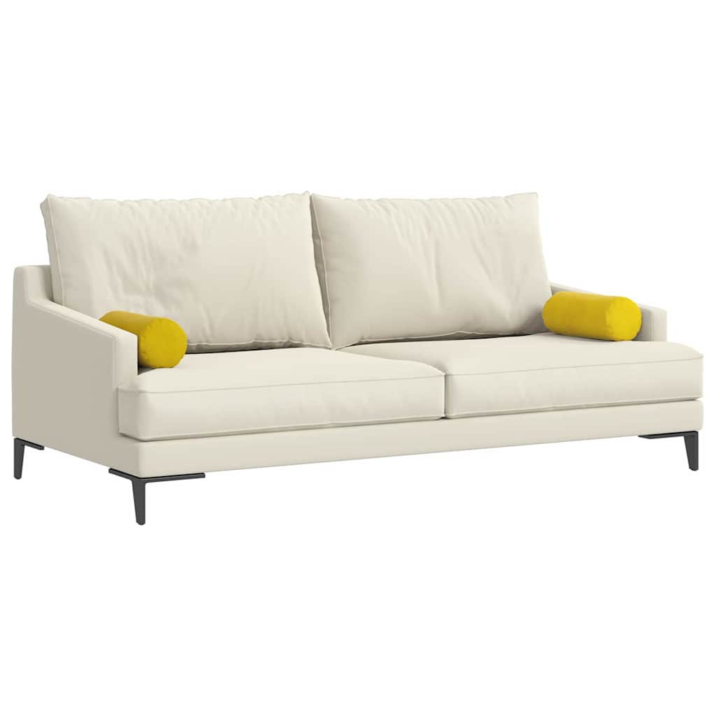 Hengerpárnák 2 pcs Sárga Ø 15 x 40 cm Bársonyos szövet
