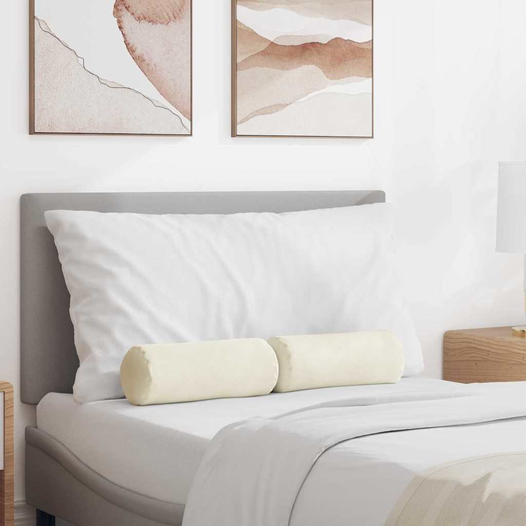 Hengerpárnák 2 pcs Krém Ø 15 x 40 cm Bársonyos szövet