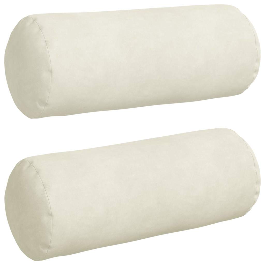 Hengerpárnák 2 pcs Krém Ø 15 x 40 cm Bársonyos szövet