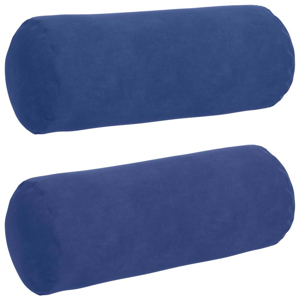 Hengerpárnák 2 pcs Rendőrségi kék Ø 15 x 40 cm Bársonyos szövet