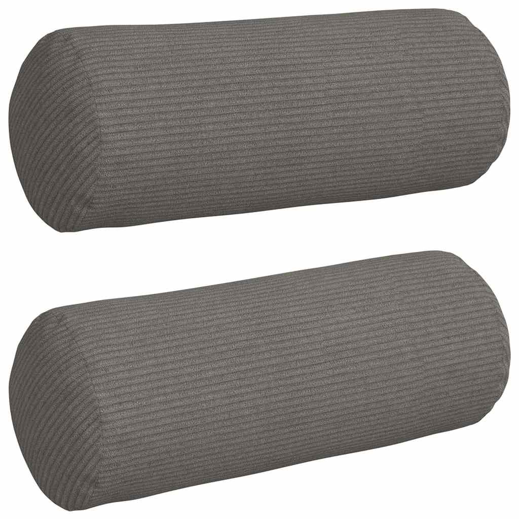 Hengerpárnák 2 pcs Világosszürke Ø 15 x 40 cm Bársonyos szövet