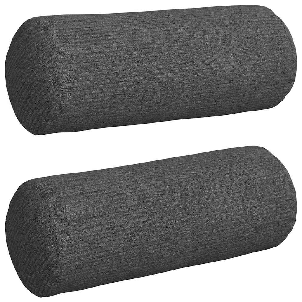 Hengerpárnák 2 pcs Sötétszürke Ø 15 x 40 cm Bársonyos szövet
