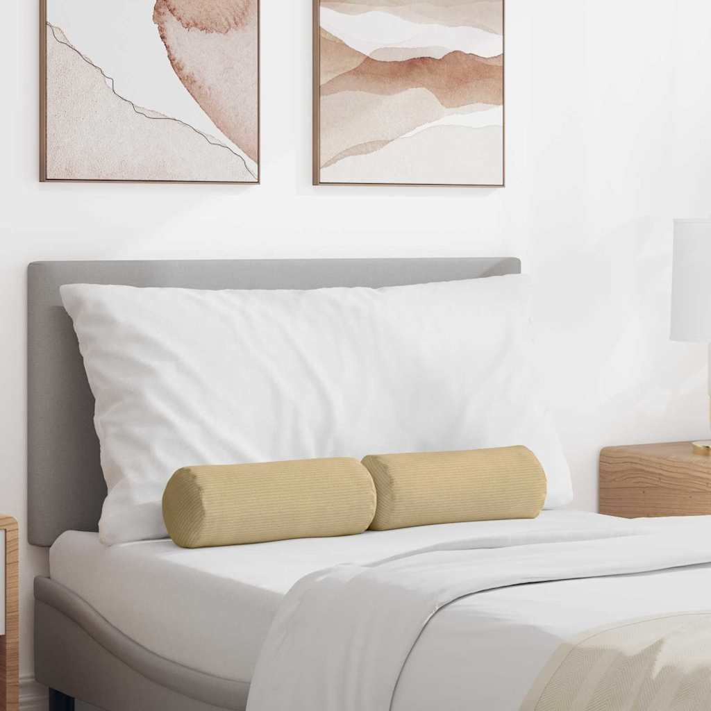 Hengerpárnák 2 pcs Szürke zöld Ø 15 x 40 cm Bársonyos szövet