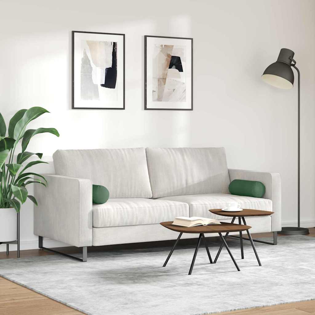 Hengerpárnák 2 pcs Sötétzöld Ø 15 x 40 cm Bársonyos szövet