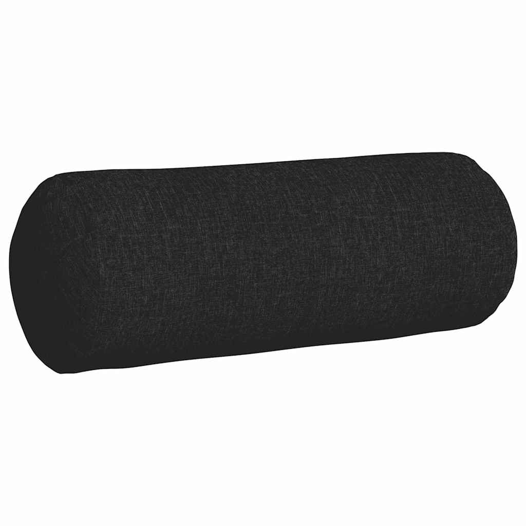 Hengerpárnák 2 pcs Fekete Ø 25 x 70 cm szövet