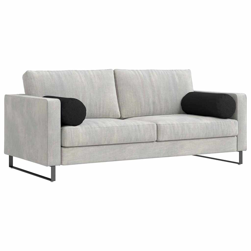 Hengerpárnák 2 pcs Fekete Ø 25 x 70 cm szövet