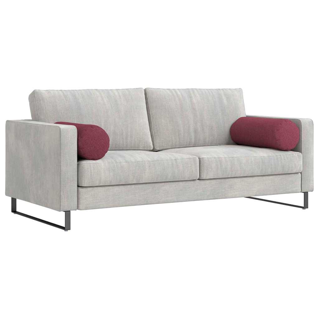 Hengerpárnák 2 pcs Bordó Ø 25 x 70 cm szövet